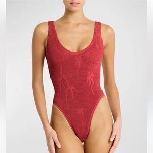 Bond-Eye Palm Tree Red One Piece